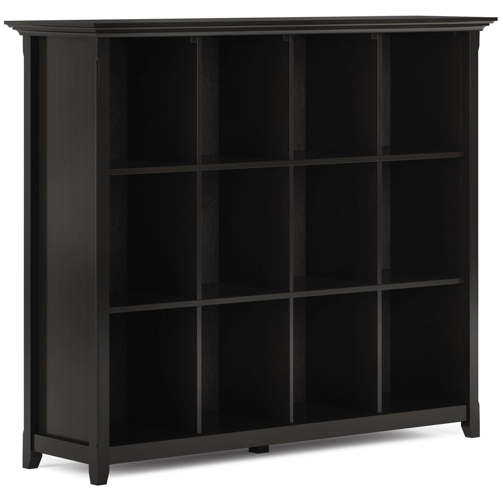 Amherst Cube Storage Bookcase with Large Cubbies - Dark Brown, Dark Gray, or White