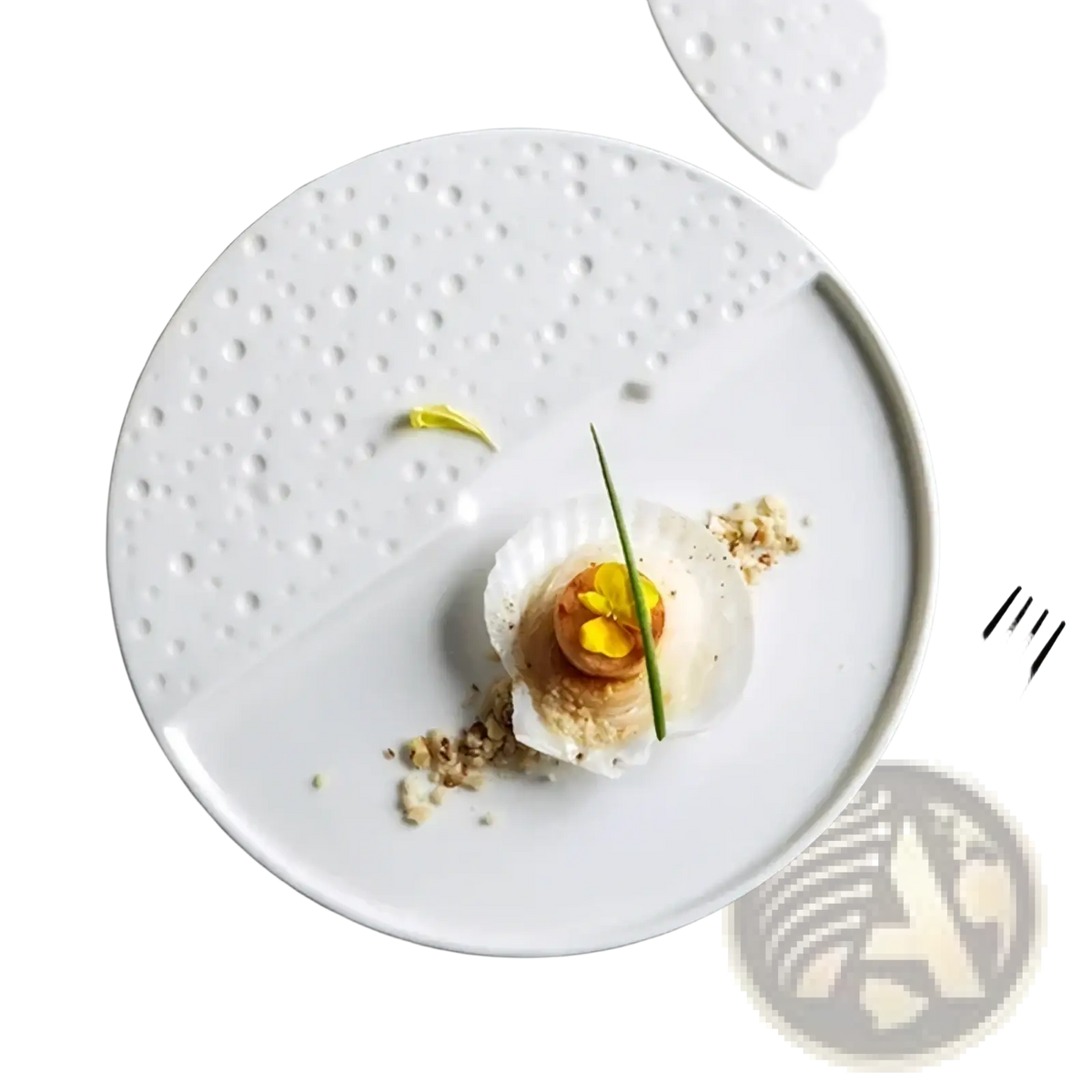 Ceramic Decorative Plate Textured Dinnerware Tray