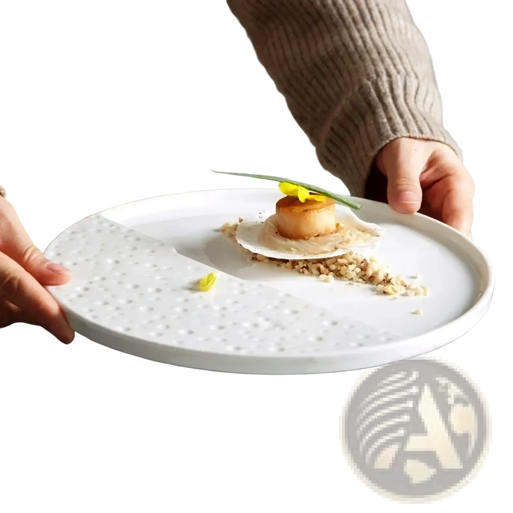 Ceramic Decorative Plate Textured Dinnerware Tray