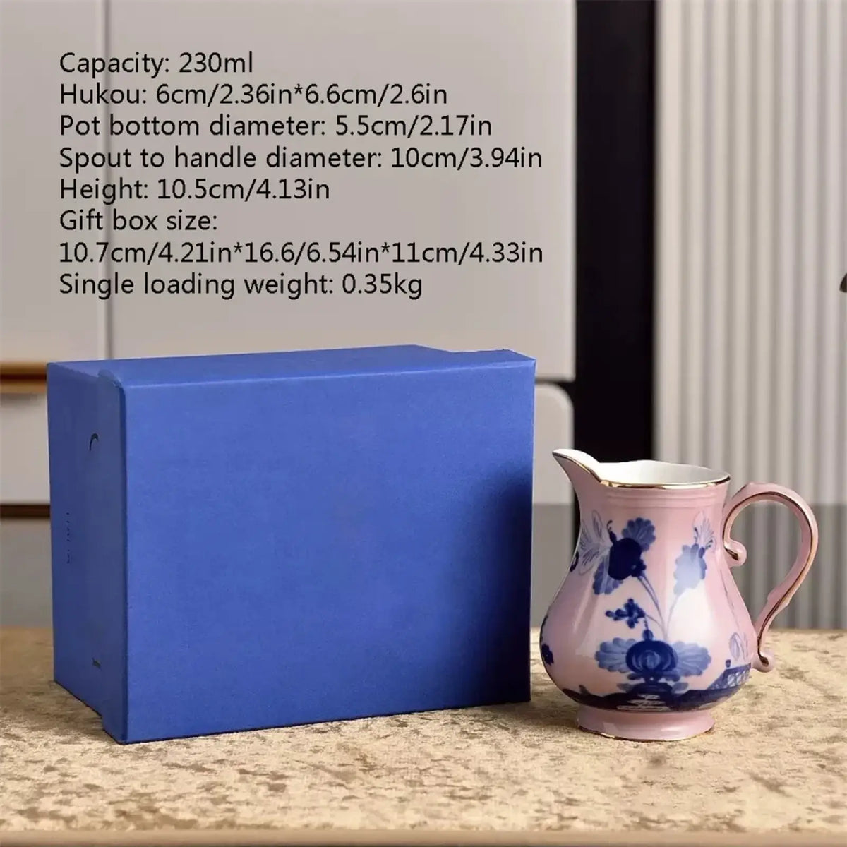 Ceramic Floral Tableware Set Coffee Mug and Teapot
