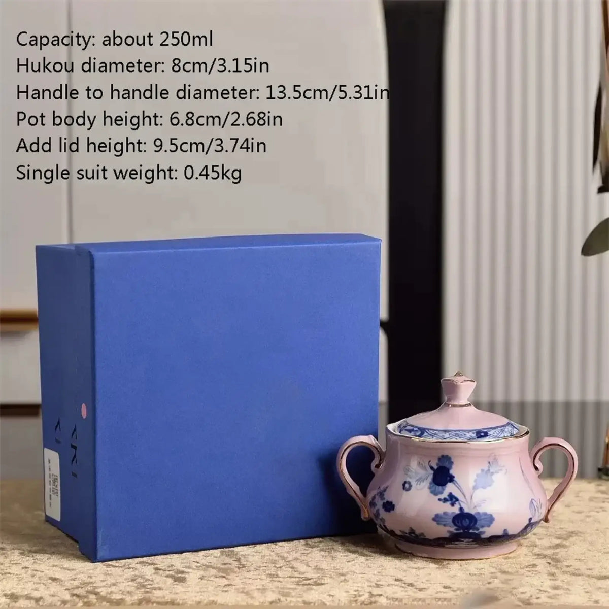 Ceramic Floral Tableware Set Coffee Mug and Teapot