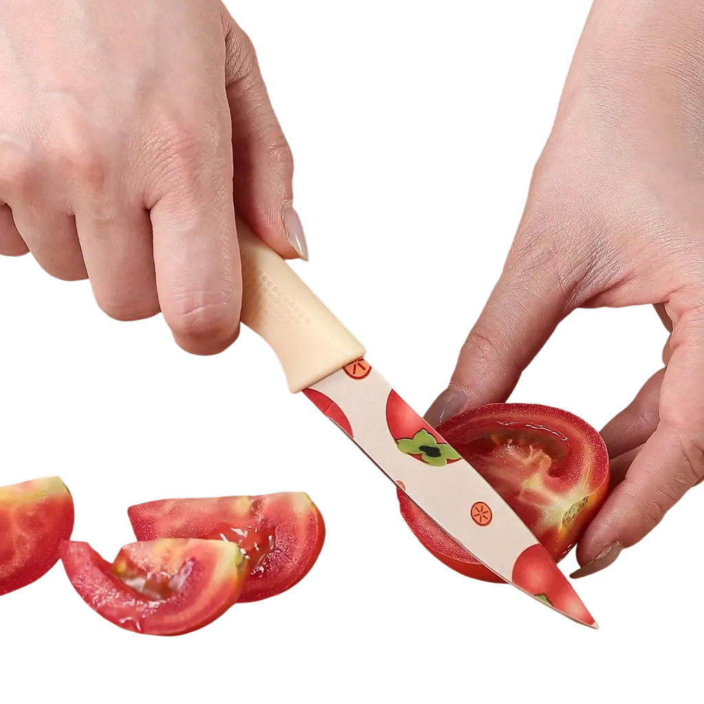 Ceramic Kitchen Knife Set Tomato Pattern