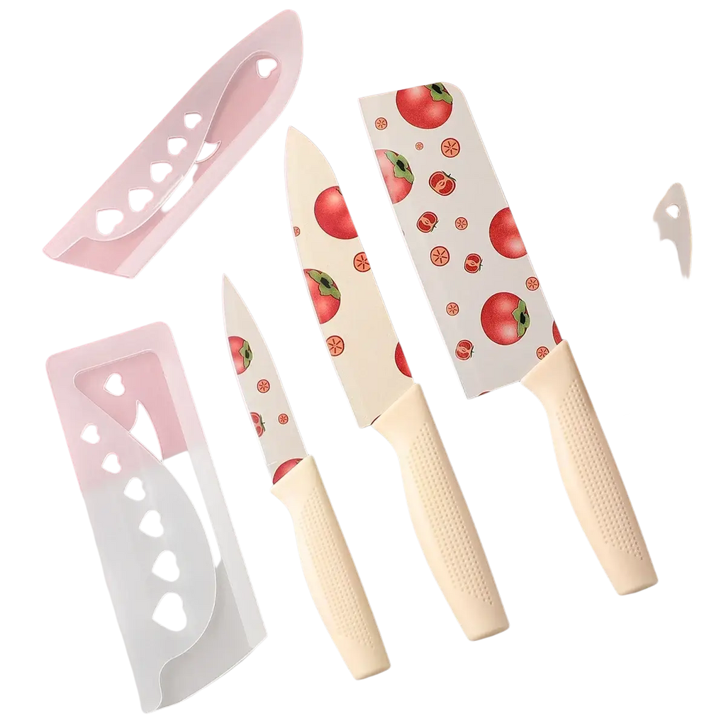Ceramic Kitchen Knife Set Tomato Pattern