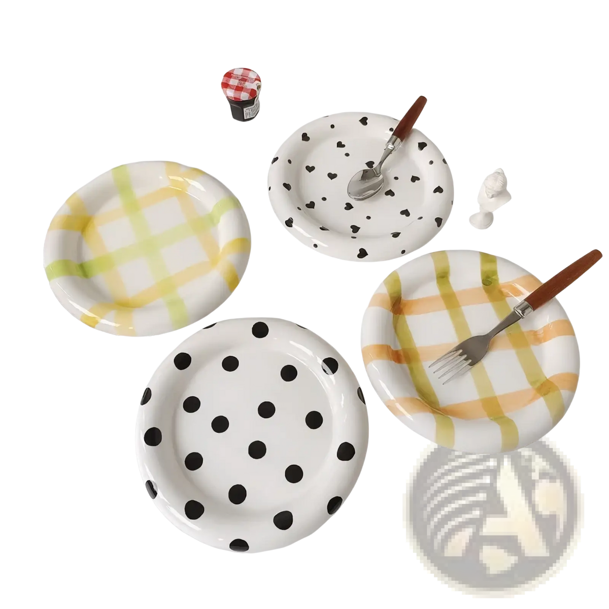 Ceramic Plate Set Decorative Tableware Kitchenware