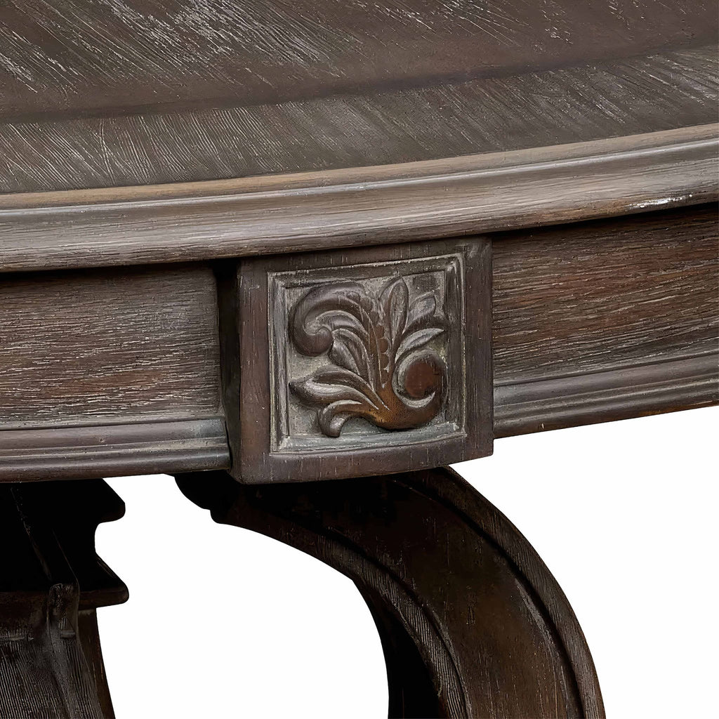 Round Dining Room Table with Pedestal Base