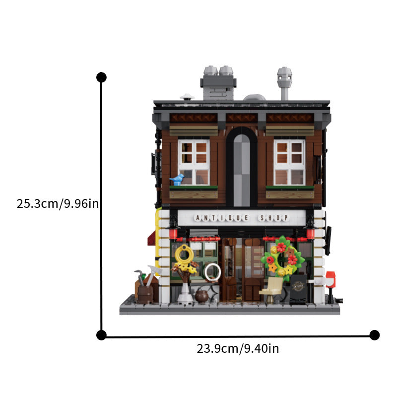 Antique Shop Assembled Building Block Toy Model