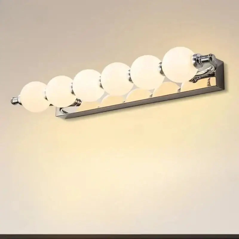 Chrome five globe bubble ball mirror wall sconces bathroom light