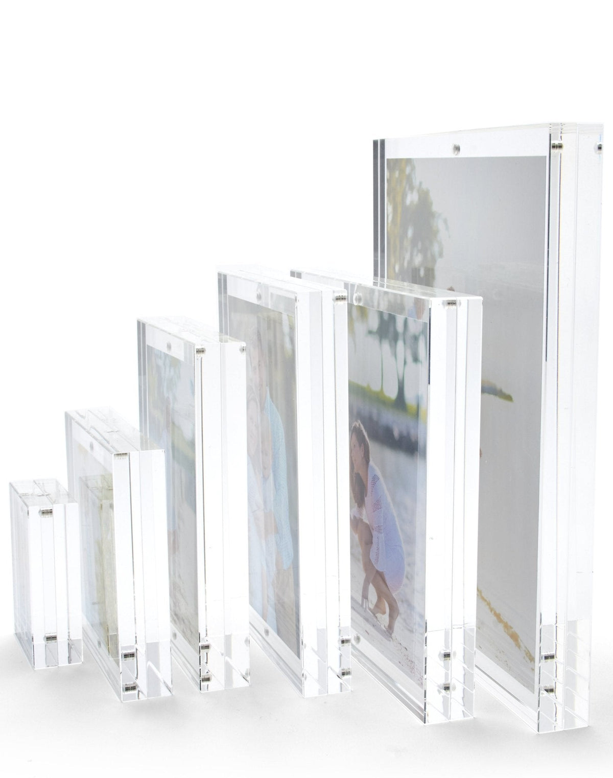 Clear Acrylic 2" x 3" Double-Sided Thick Block Frame