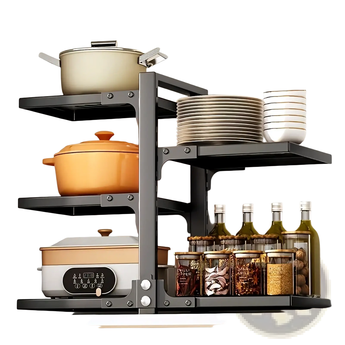 Countertop Pot Rack Multi Tier Cookware Organizer