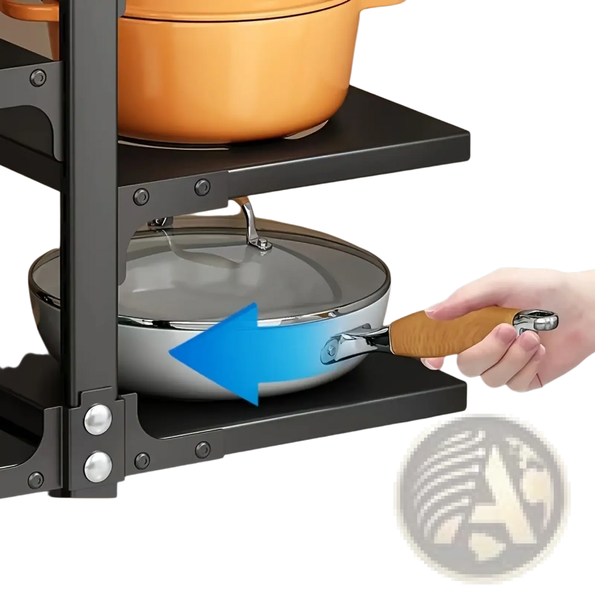 Countertop Pot Rack Multi Tier Cookware Organizer