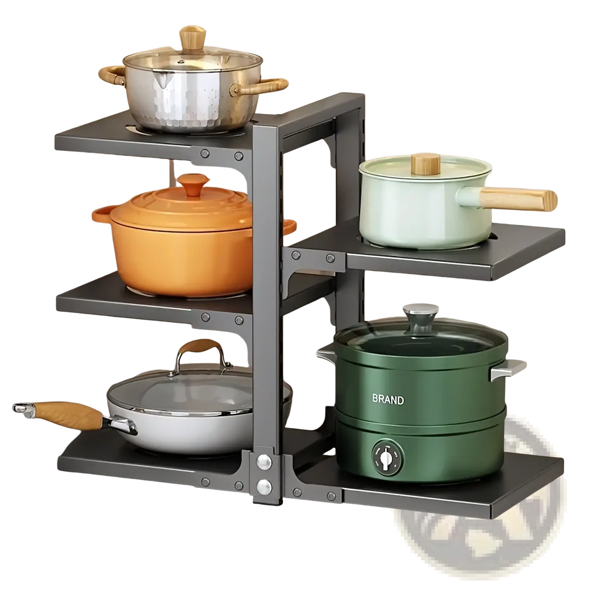 Countertop Pot Rack Multi Tier Cookware Organizer