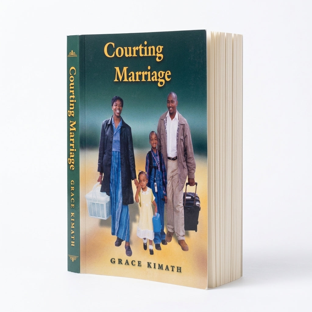 Courting Marriage paperback book side view showing page edges