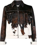 Men's Cowhide Hair-on Jacket, Cow Print
