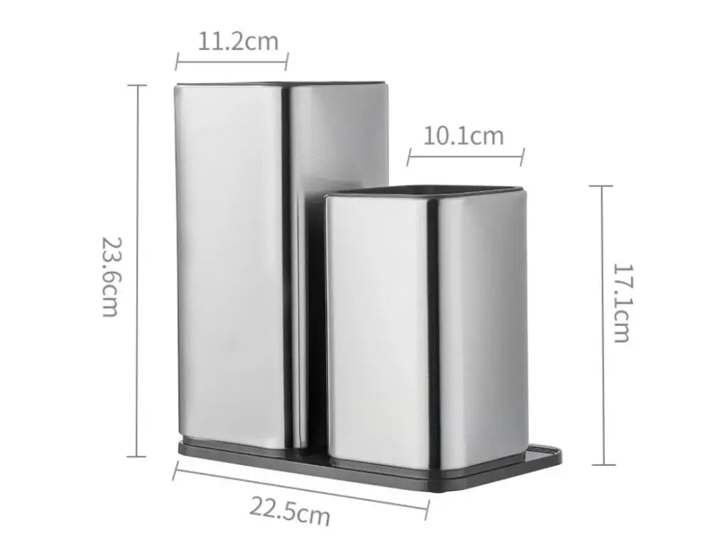 Modern Stainless Steel Universal Knife and Utensil Holder