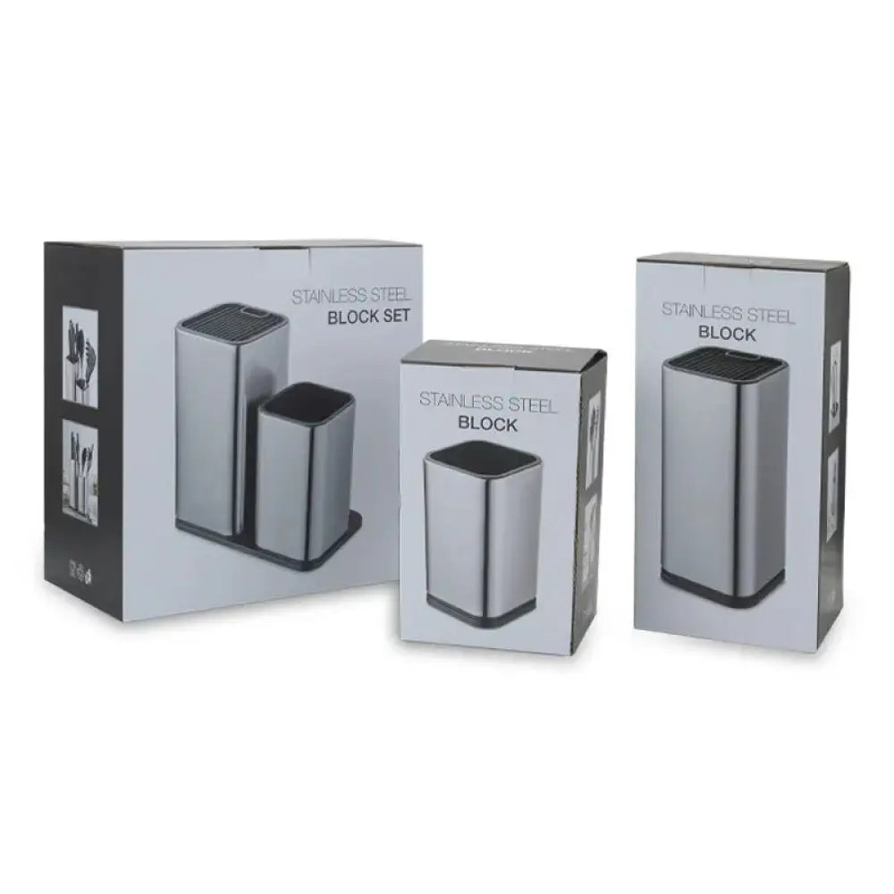 Modern Stainless Steel Universal Knife and Utensil Holder