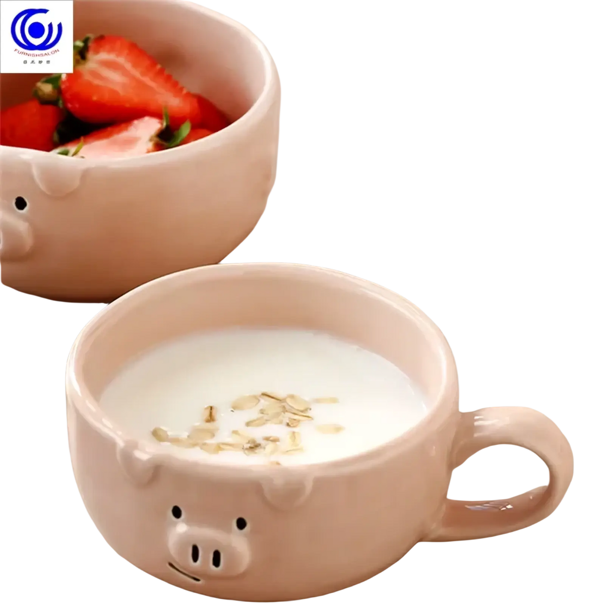 Cute Pig Ceramic Dinnerware Set