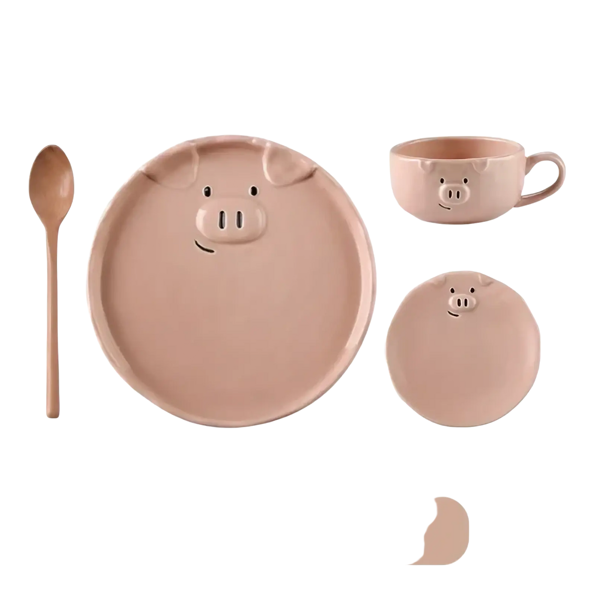 Cute Pig Ceramic Dinnerware Set