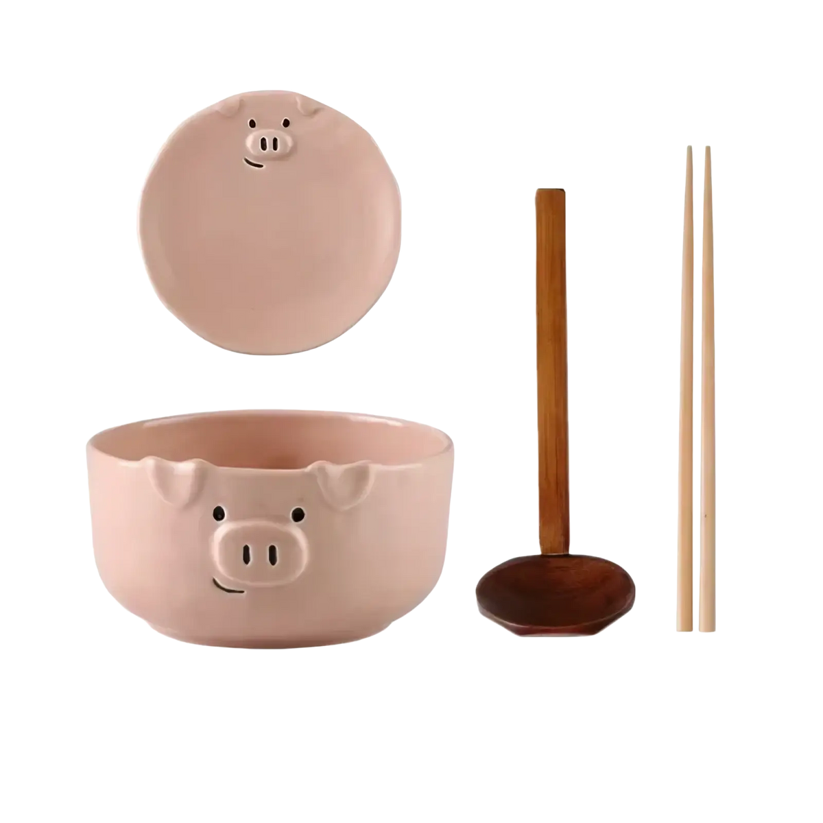 Cute Pig Ceramic Dinnerware Set