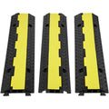 3 PCs Cable Protector Ramp 2 Channel 12000 lbs Load Wire Cable Cover Ramp