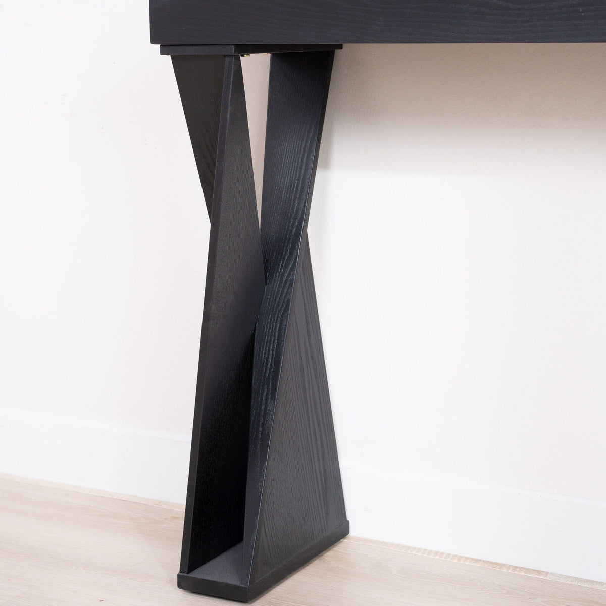 Console Table With Crossed Legs For Hallway - Black
