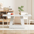 63" Modern Rectangular Dining Table for 4 to 6 People