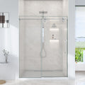 44"-48"W x 76"H Frameless Single Sliding Shower Door