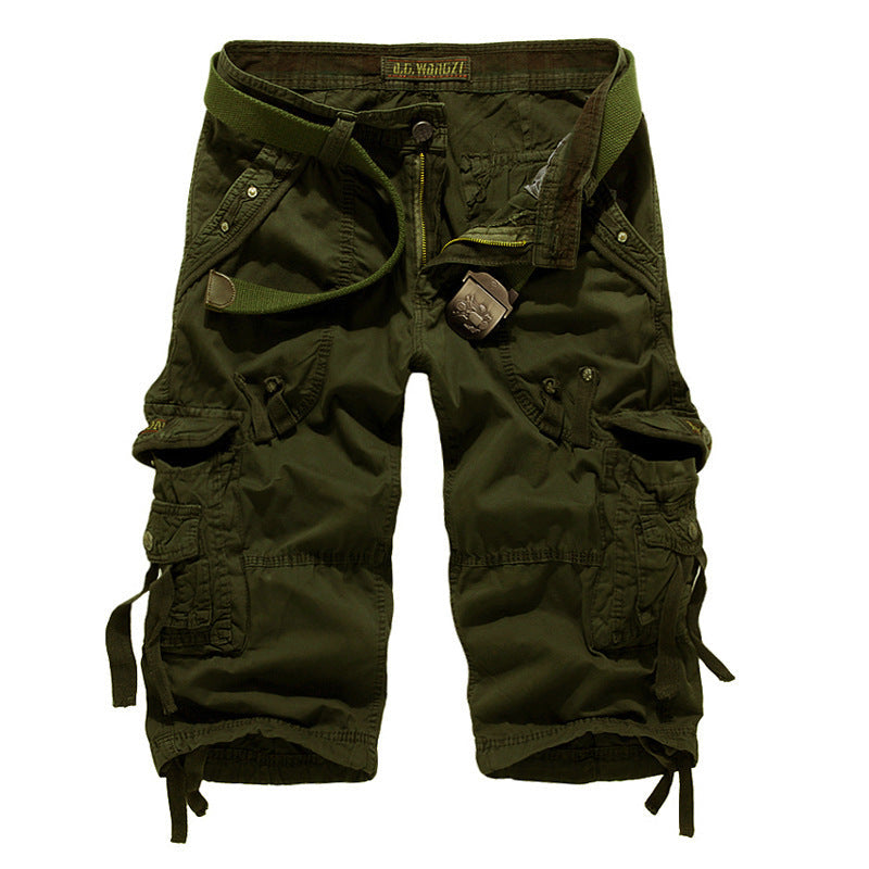 En MultiPocket Capri Pants Military Style Casual Cargo Pants, MultiColor