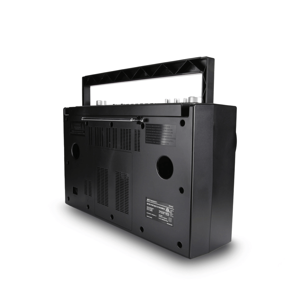 Emerson Retro Portable CD Boombox w Programmable Memory and LED Digital Display