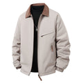 Mens Lapel Coat Waterproof Padded For Warmth And Versatile