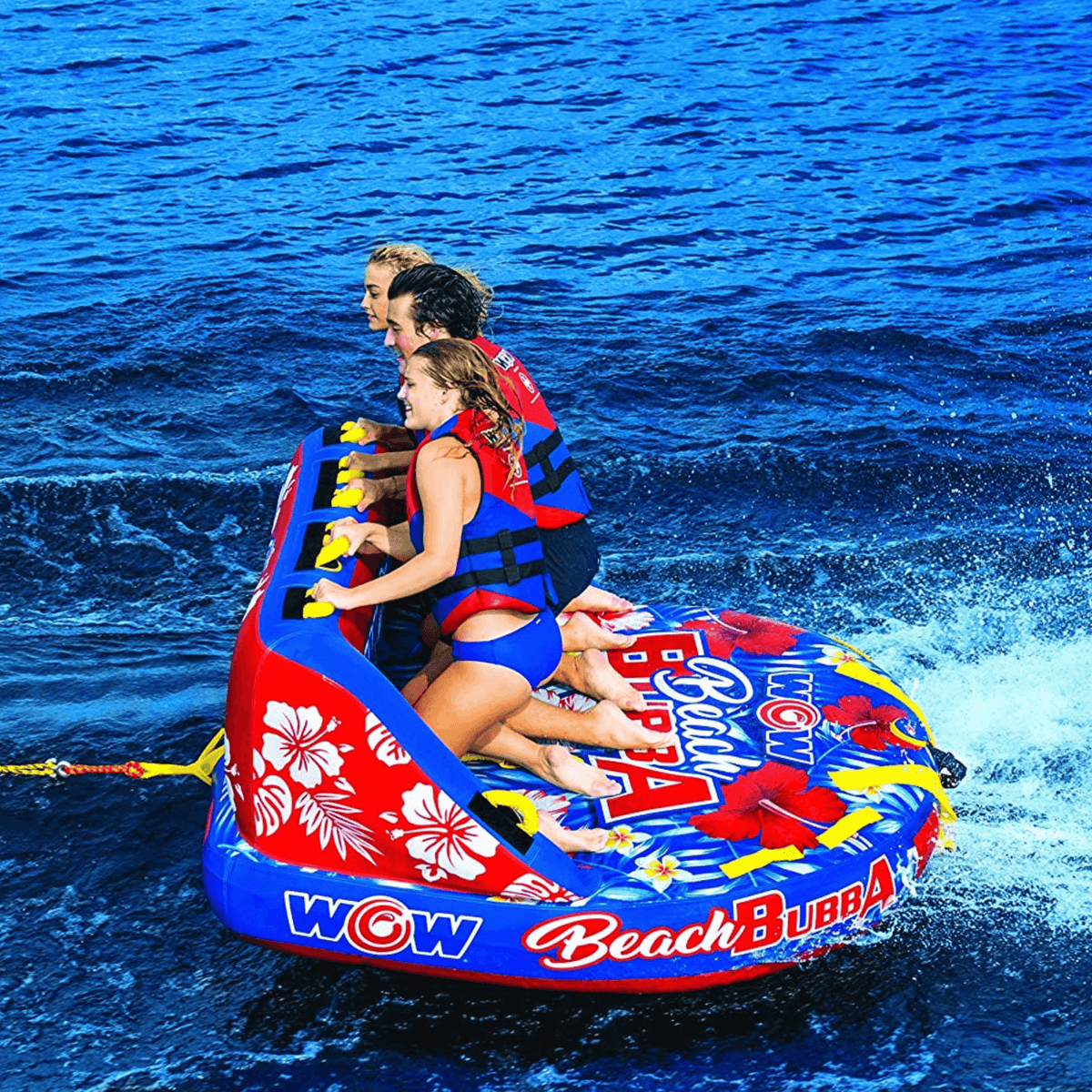 WOW Watersports Beach Bubba 3 Person 3P Towable w Webbing Foam Handles