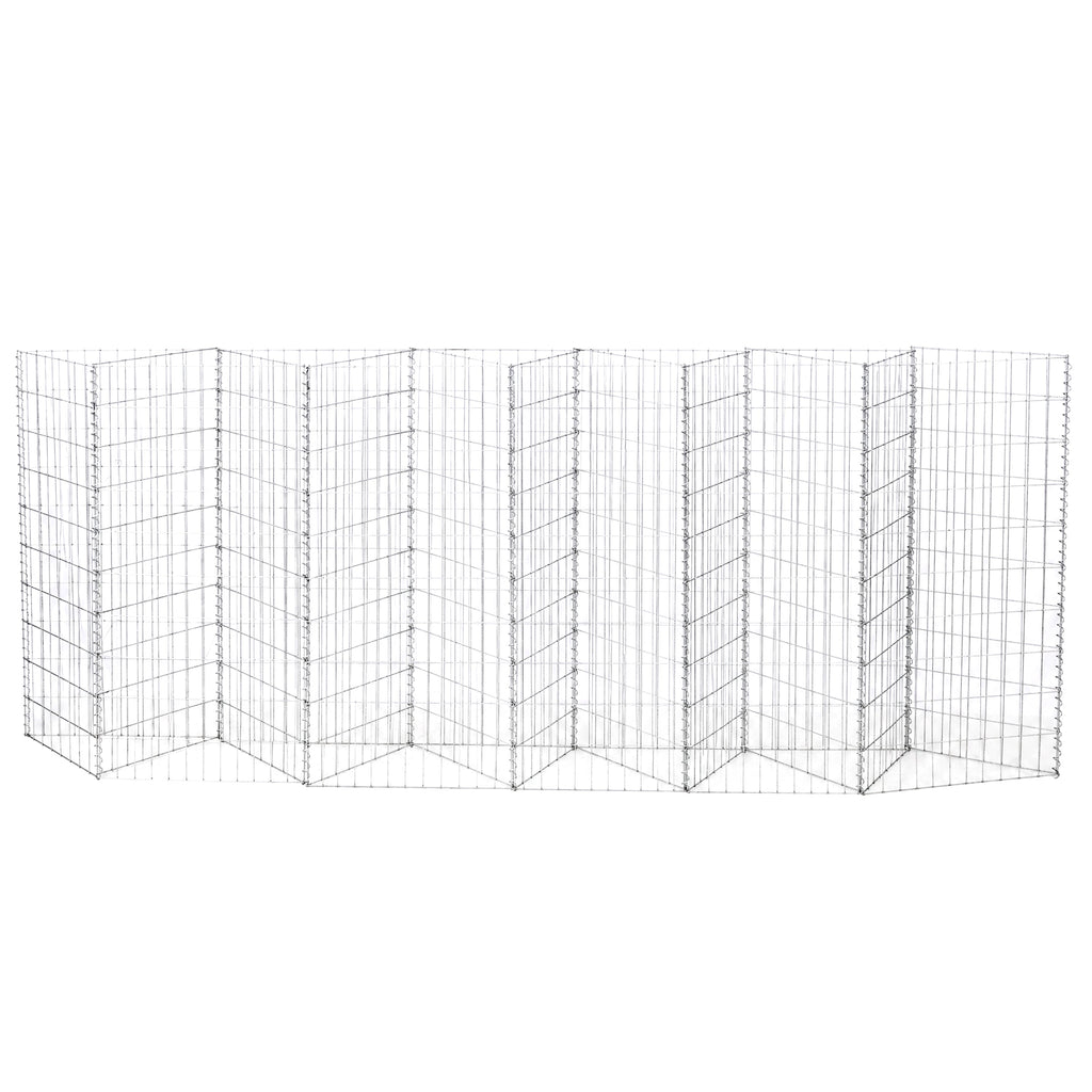 Galvanized Steel Tall Gabion Basket with Multiple Compartments - Steel