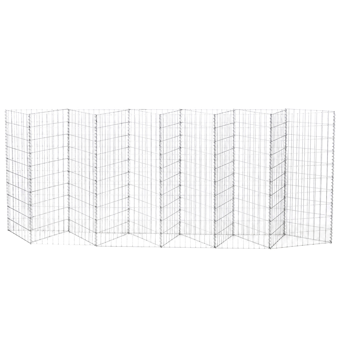 Galvanized Steel Tall Gabion Basket with Multiple Compartments - Steel