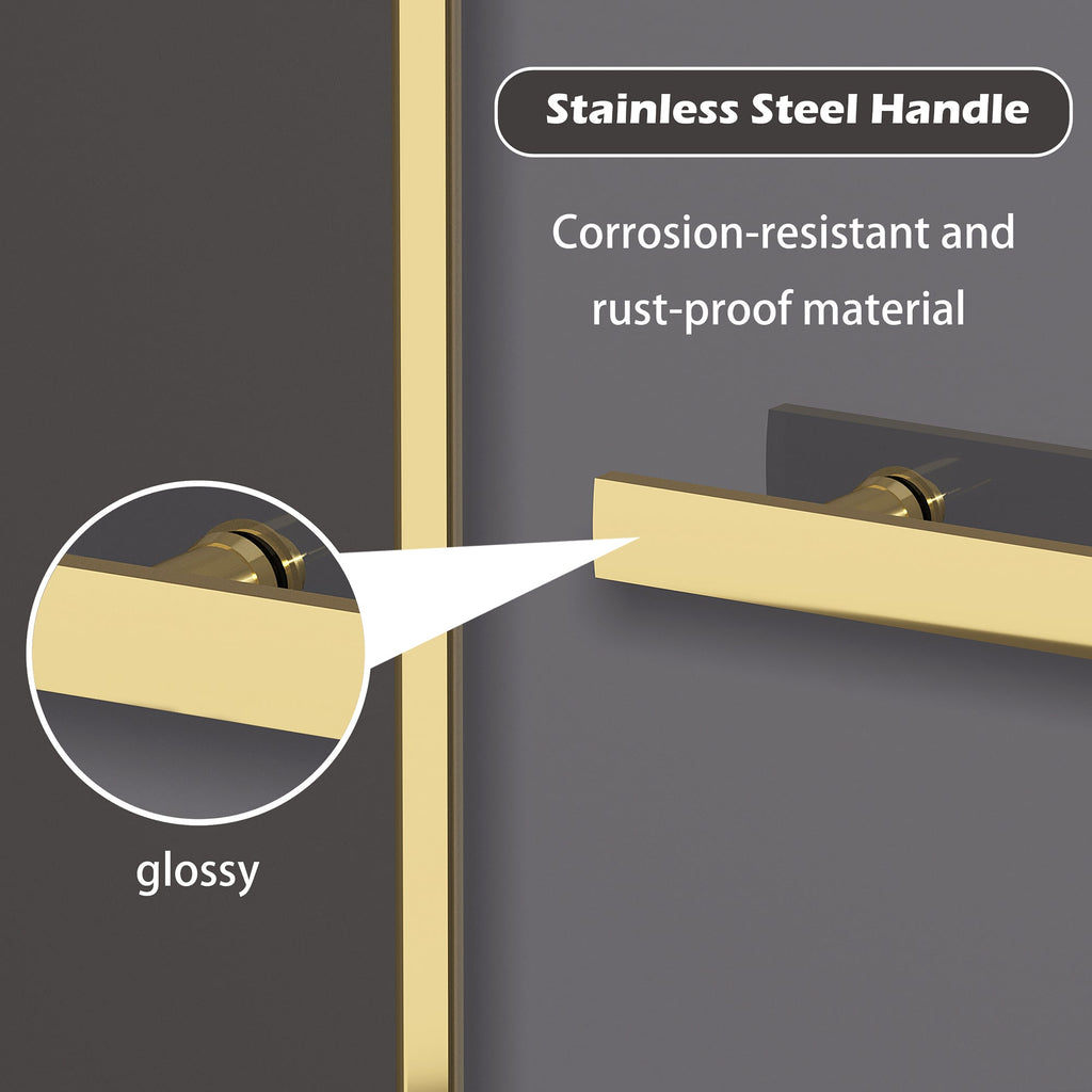 Dual Sliding Frameless Shower Door 56-60 in W x 75 in H