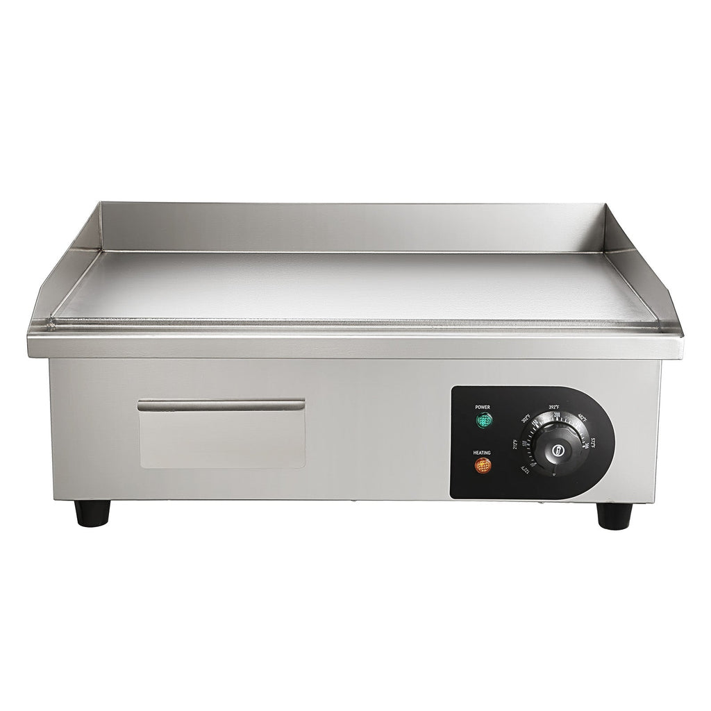 Commercial Electric Griddle with Adjustable Temp Control - Stainless Steel