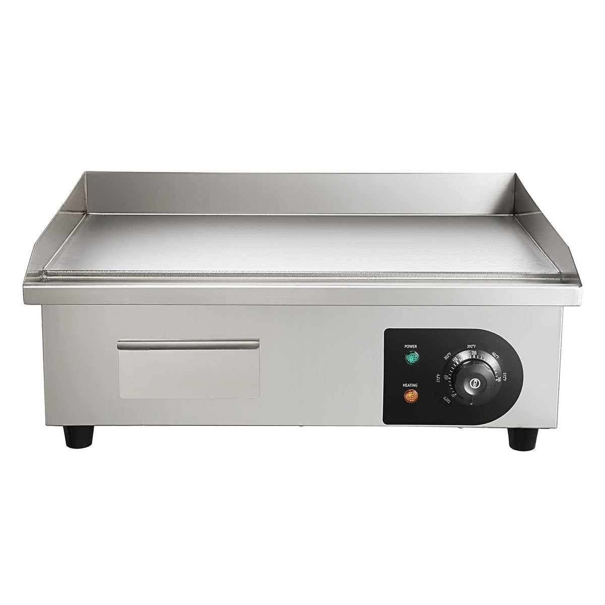 Commercial Electric Griddle with Adjustable Temp Control - Stainless Steel