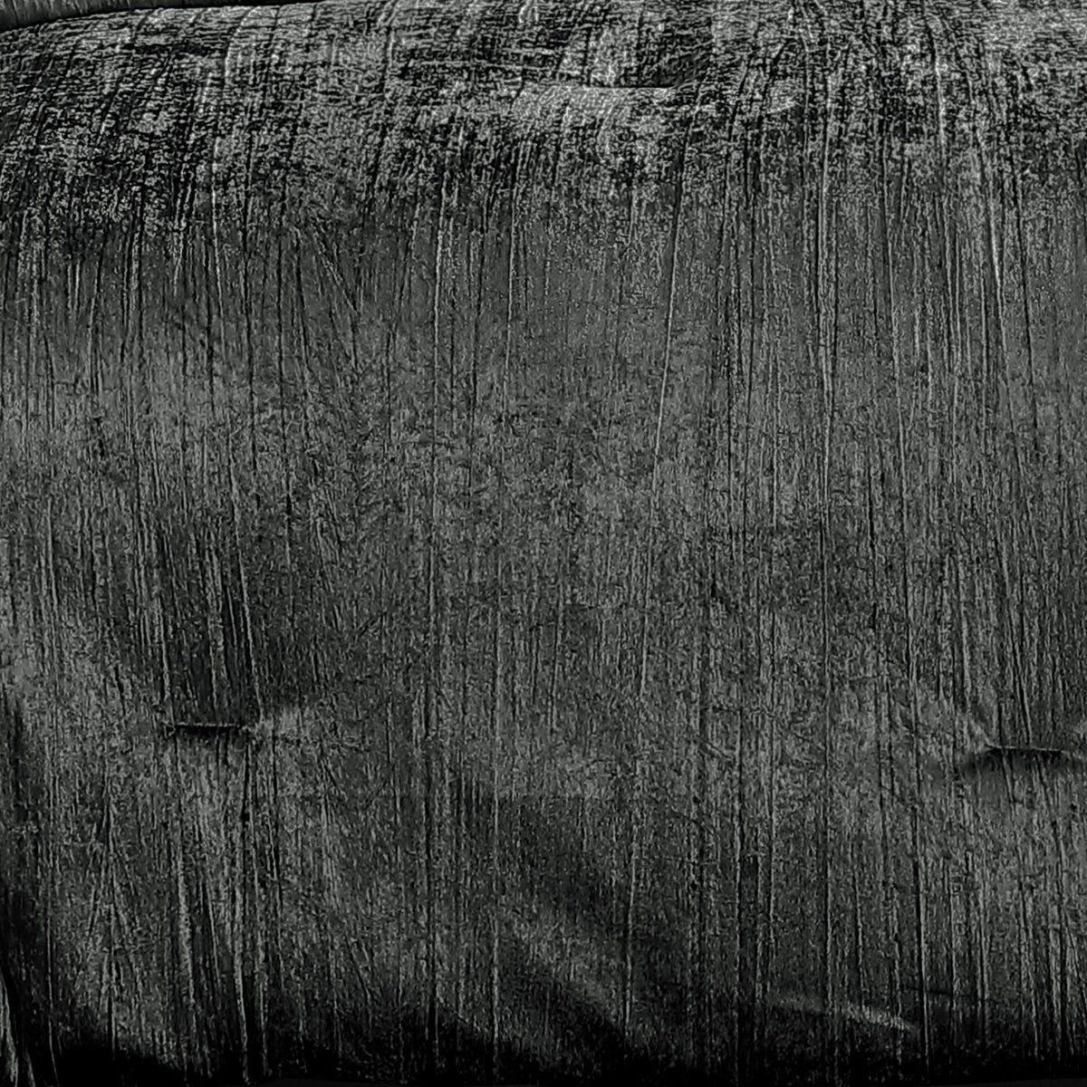 Turin 7 Piece Charcoal Crinkle Velvet Comforter Ensemble