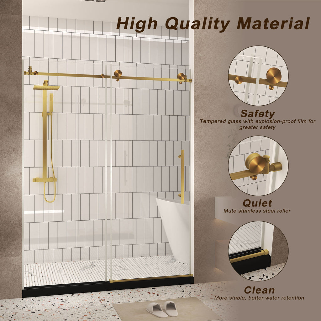 Frameless Shower Door 44-48"W x 76"H