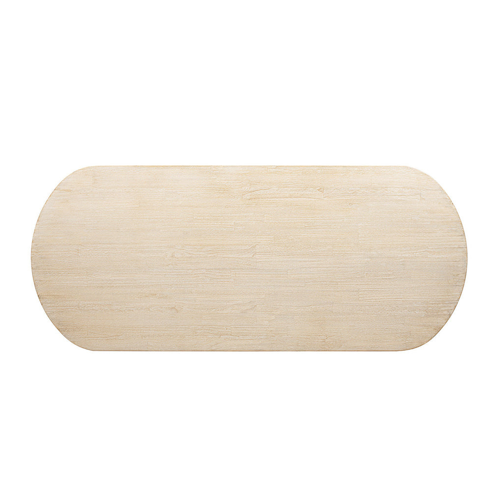 Milo 85" 8-Seat Oval Reclaimed Wood Dining Table