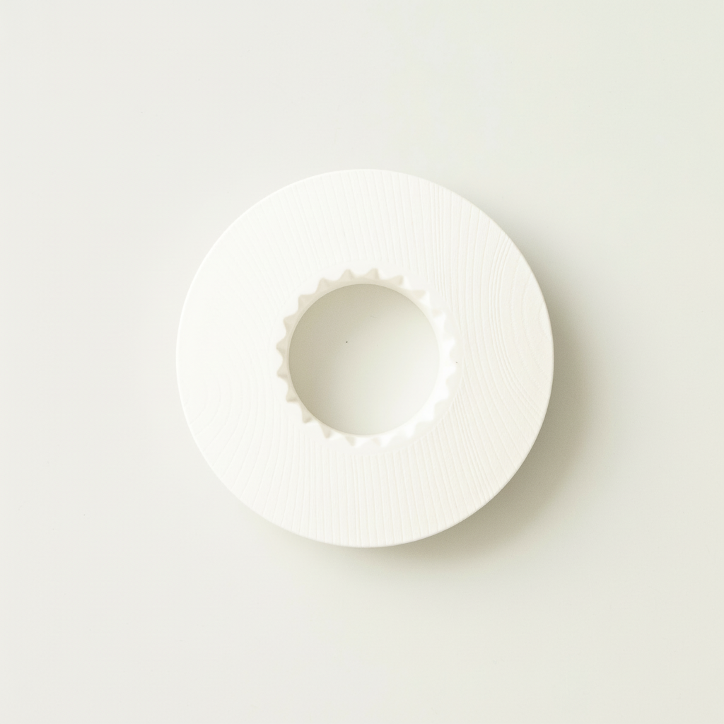 ORIGAMI - Coffee Dripper Holder - Grain Pattern - White