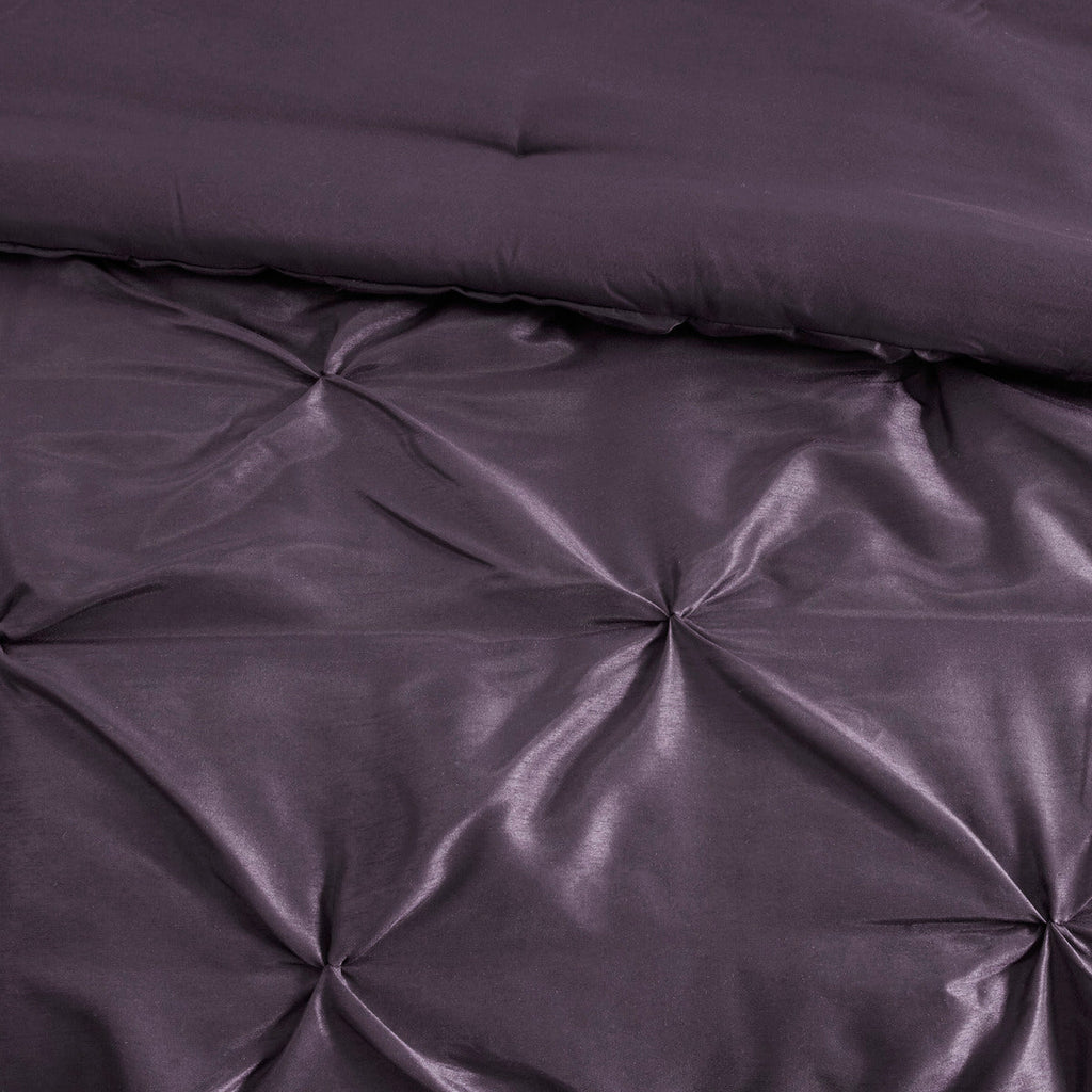 7 Piece Tufted Comforter Set Plum California King