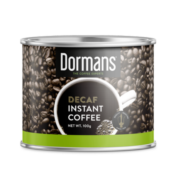 Dormans Supreme Decaf Instant Coffee 100g front can packaging