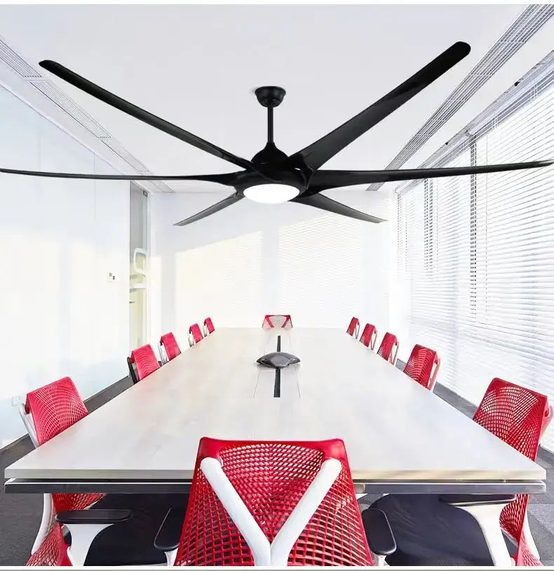 Modern dark bronze 100 inch large ceiling fan living room light