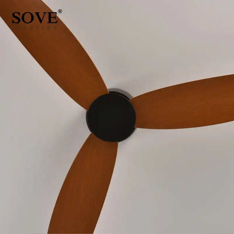 Modern white dc ceiling fan with remote control bedroom light wood