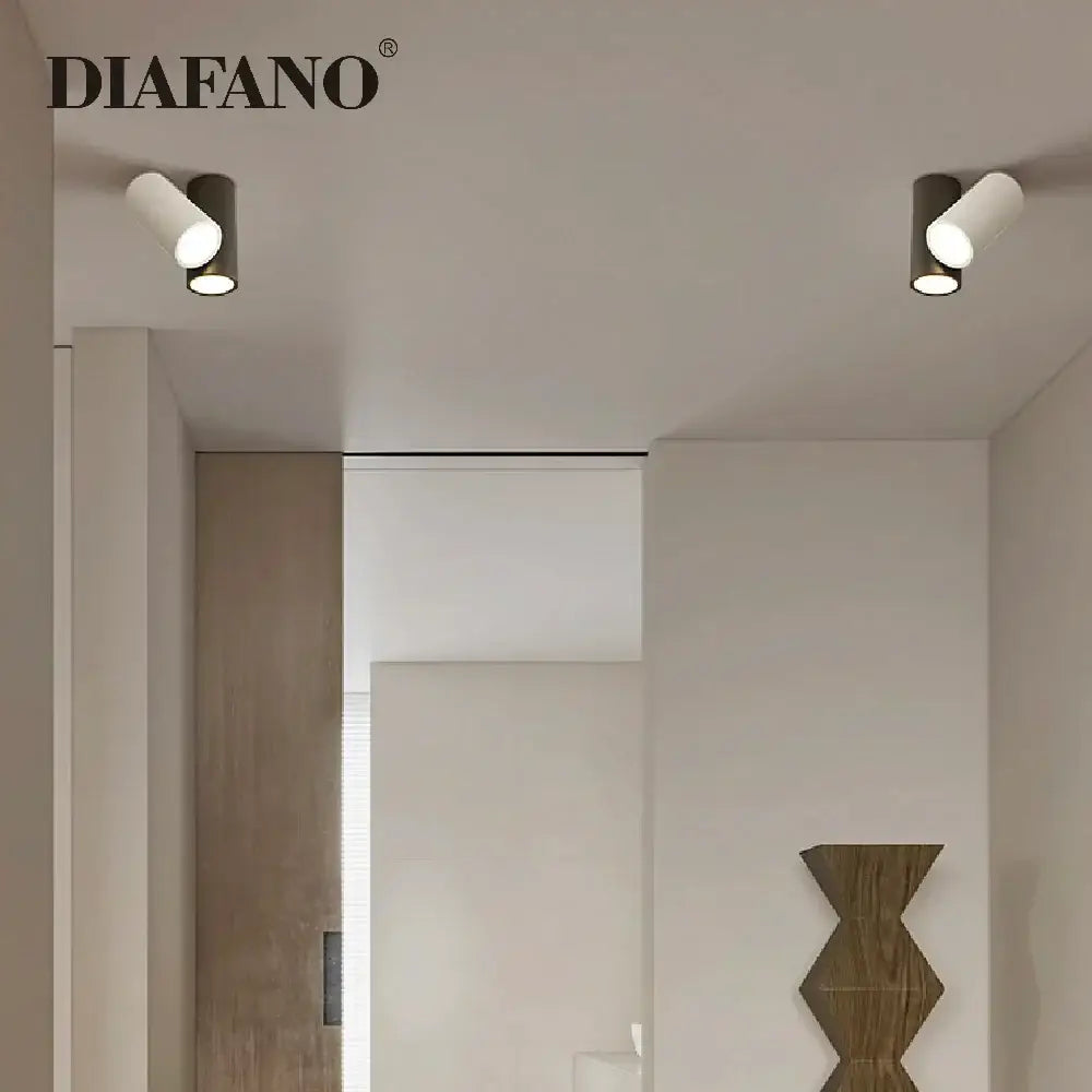 Modern white square dimmable ceiling spot light living room