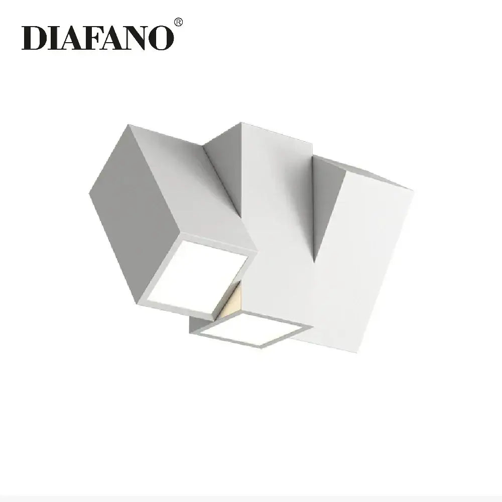Modern white square dimmable ceiling spot light living room