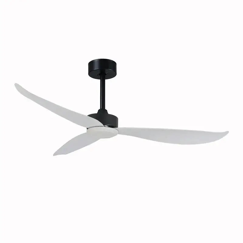 Modern black & dark brown ceiling fan with remote control living room