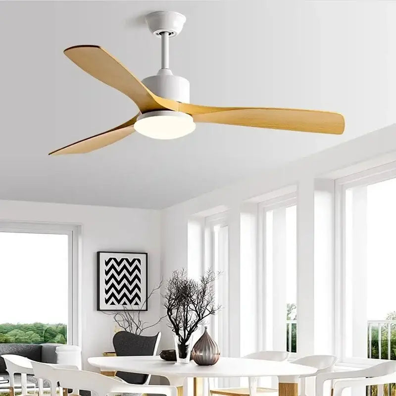 Modern dark bronze ceiling fan with led light bedroom remote control