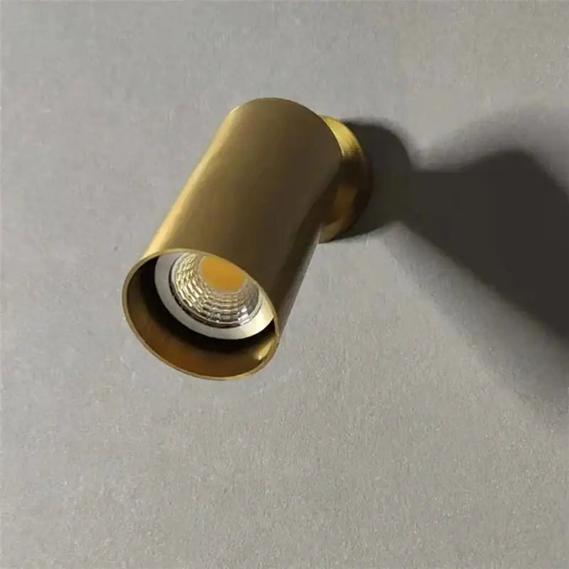 Modern brass cylindrical led ceiling track downlight kitchen light