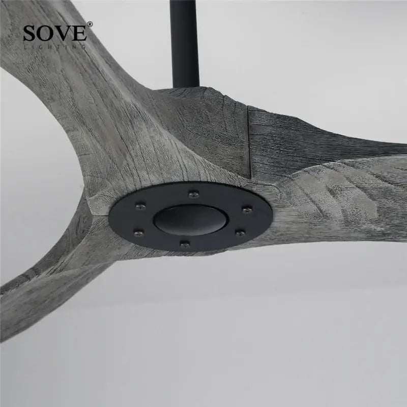 Modern white and light wood dc ceiling fan for living room
