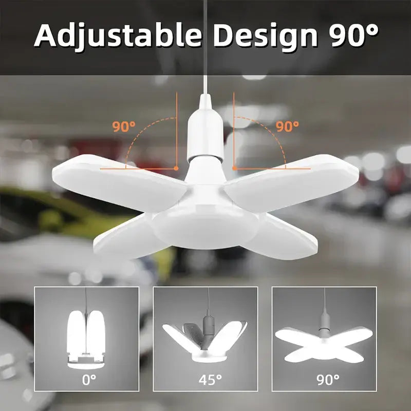 Modern white 4 blade led ceiling fan light kitchen decor